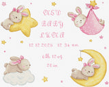 L9943 Bébé fille Record - Letistitch | Kit de point de croix