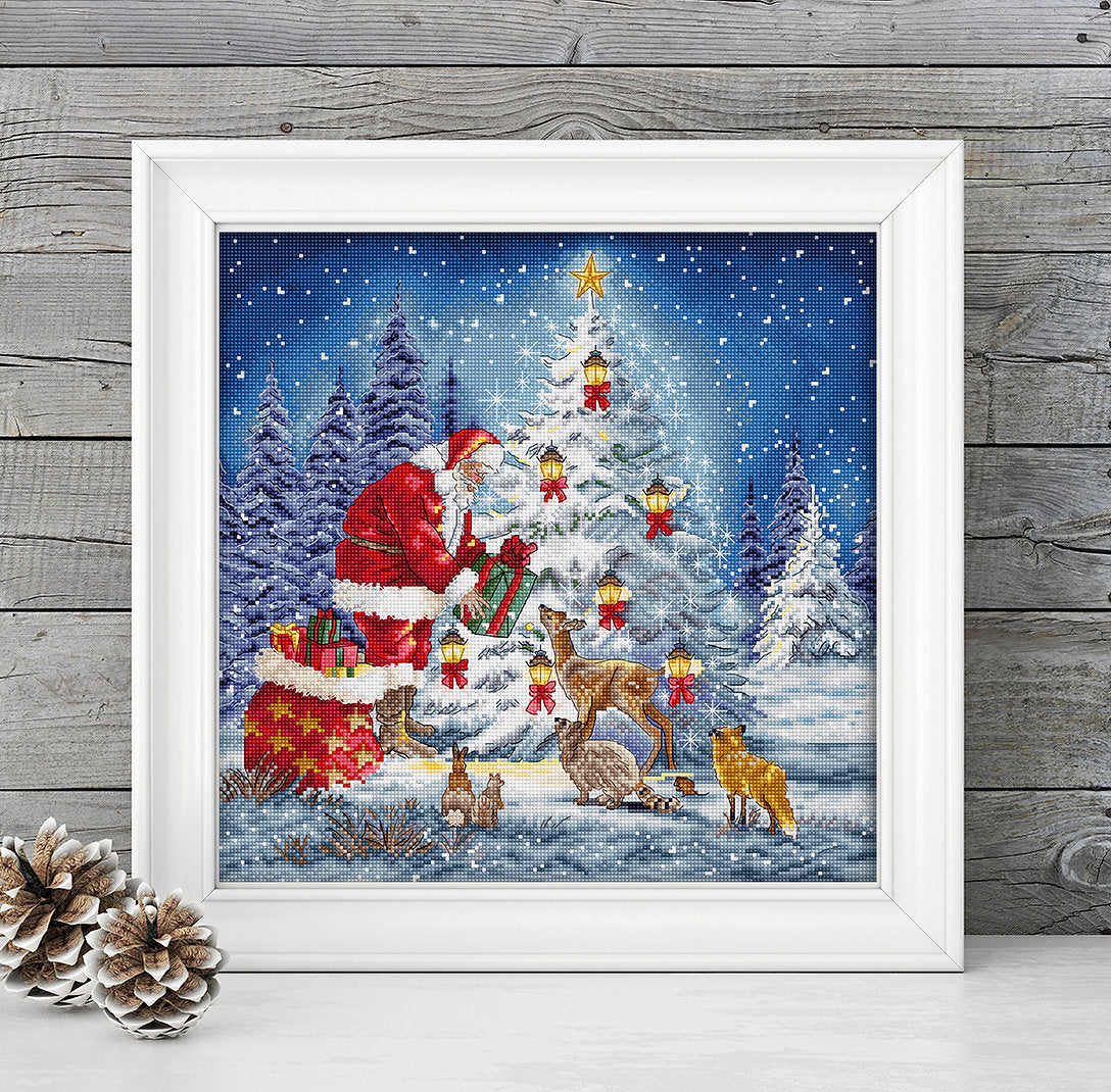 Kreuzstich-Set Letistitch L8200 „Weihnachtsmann (Santa)“ – Weihnachten 29x29 cm