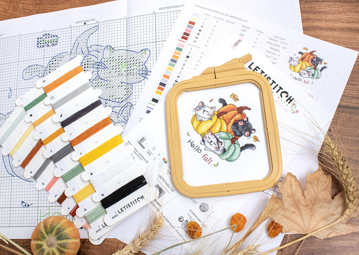 Kit de Punto de Cruz "Hello Fall" - Letistitch L8078