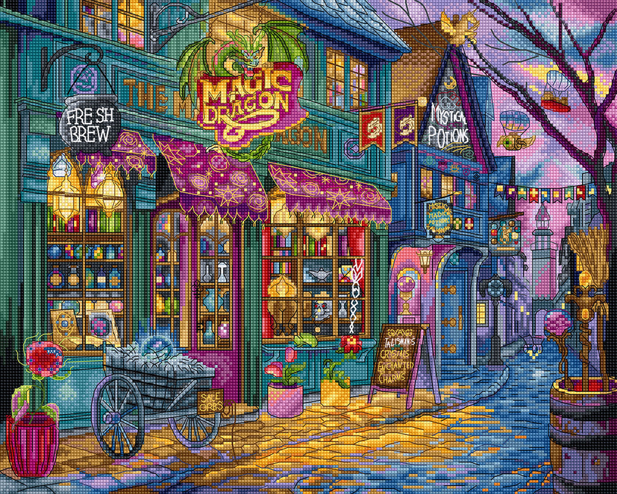Kit de Punto de Cruz Letistitch L9914 The Magic Dragon Shop