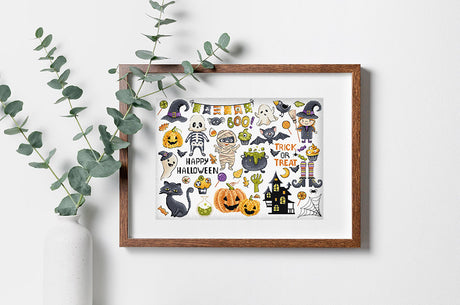 Kit de Punto de Cruz L8225 Halloween Sampler de Letistitch