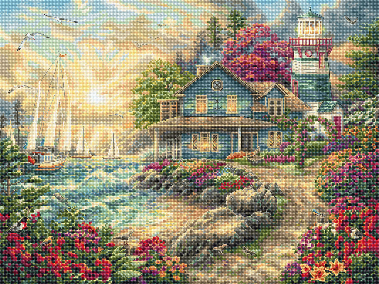 Sunrise by the Sea - L8068 LETISTITCH - Kit de Punto de Cruz