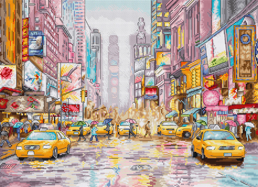 Kit de Punto de Cruz L8222 New York Times Square de Letistitch