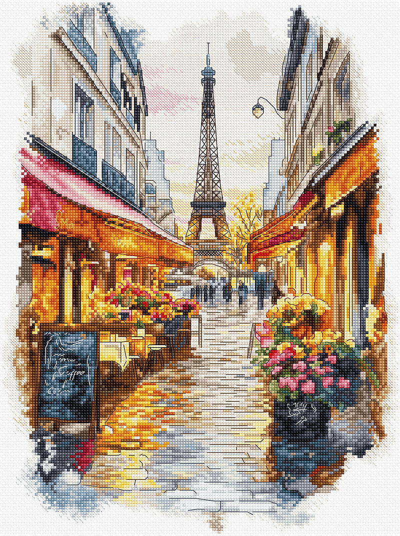 Kit de point de croix Letistitch L9929 "Paris (Paris)" – Ville 23x31 cm