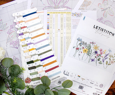 Letistitch Cross Stitch Kit L8094 "Summer Bloom": A Handmade Summer Tapestry