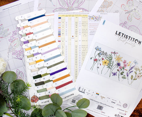 Kit de Punto de Cruz Letistitch L8094 "Summer Bloom": Un Tapiz de Verano Hecho a Mano