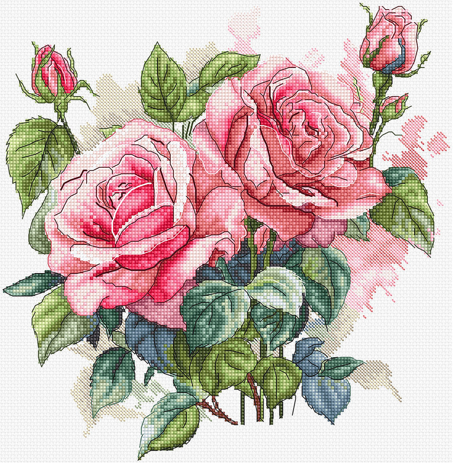 Kit de Punto de Cruz Letistitch L8093 Pink Bloom
