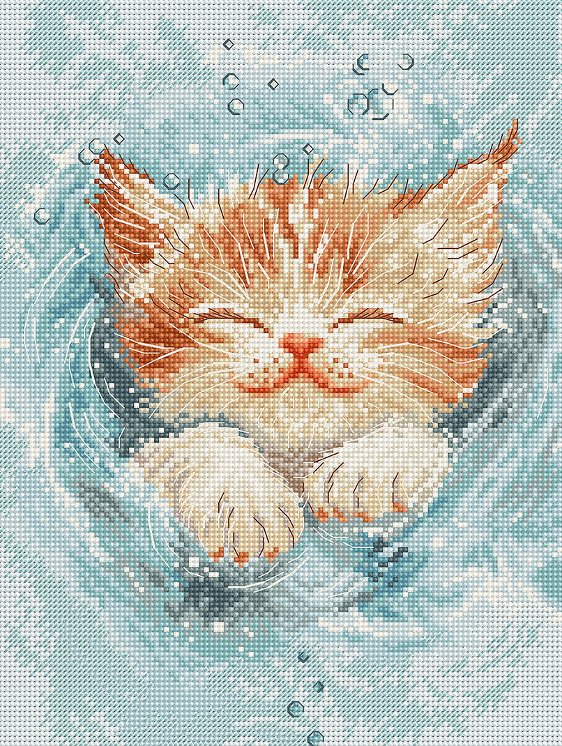 LetiStitch Kit de Punto de Cruz Splashing Playtime L9931