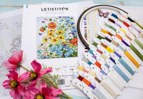 Letistitch 'Wild Flowers' Cross Stitch Kit L8091 - Natural Charm and Detail