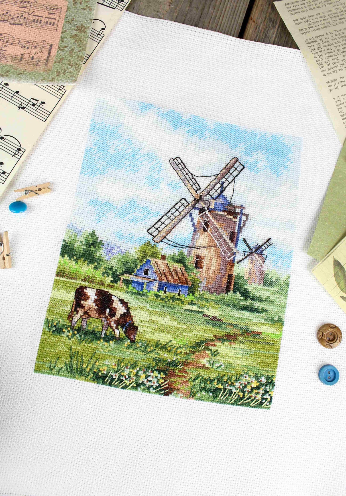 Terre natale – Kit de broderie au point de croix MP Studia SNV-919