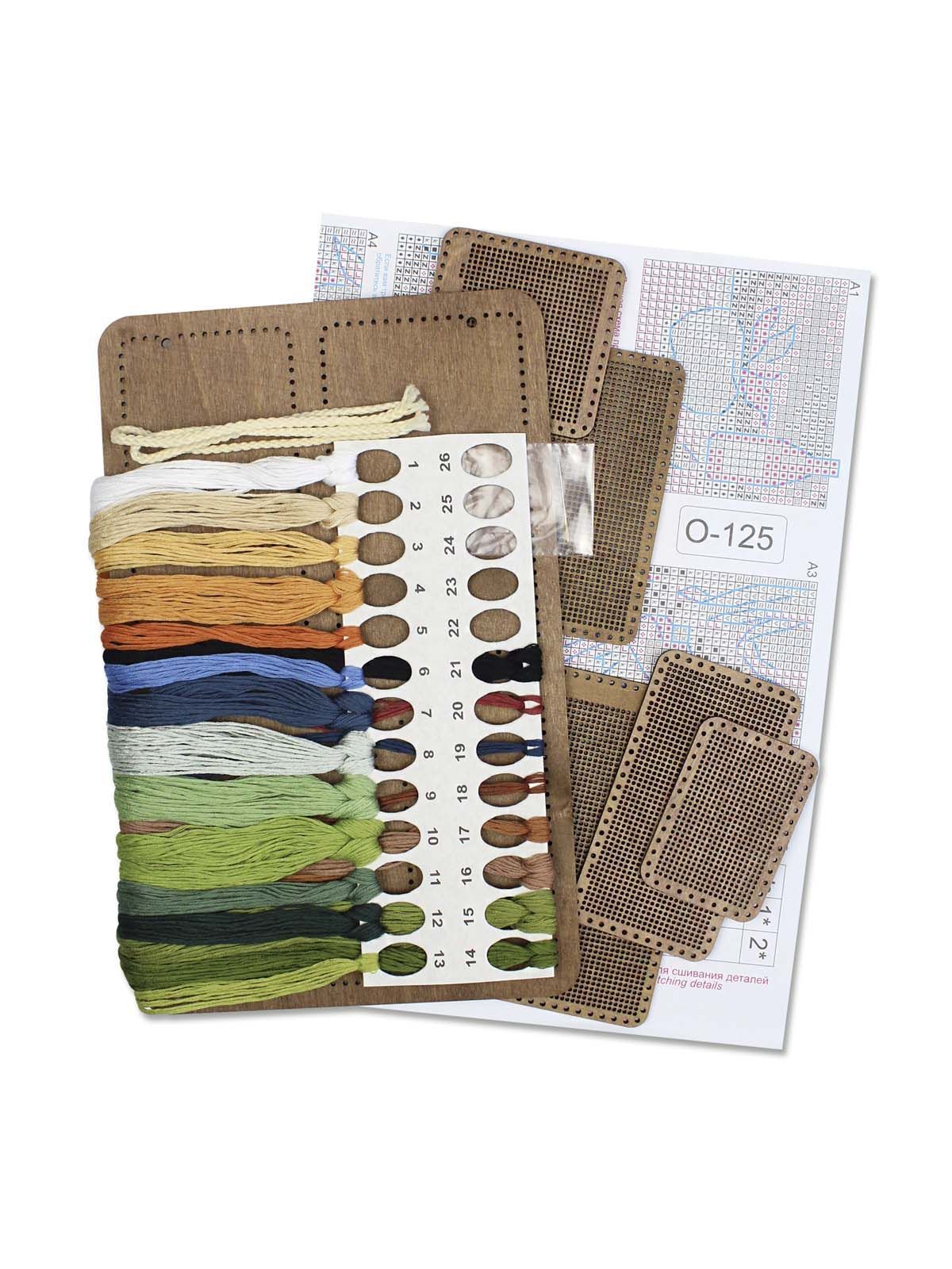 Cross Stitch Kit on Wooden Base "Summer Collage" MP Studia SO-125 – Summer Decoration 26×17 cm