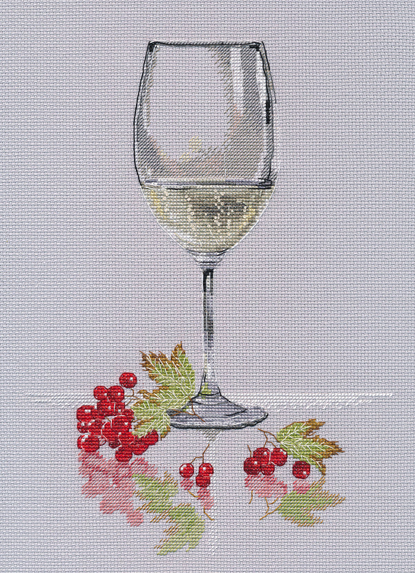 Vista adicional de Kit de punto de cruz Oven S1680 – A Glass of Sparkling Wine 18x25 cm