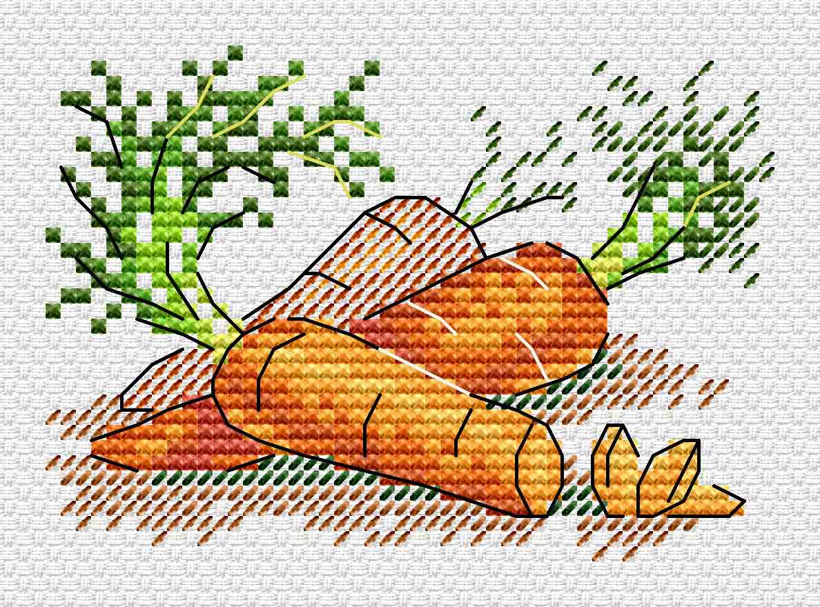 Kit de punto de cruz MP Studia SM-787 – Carrot () 6x9 cm