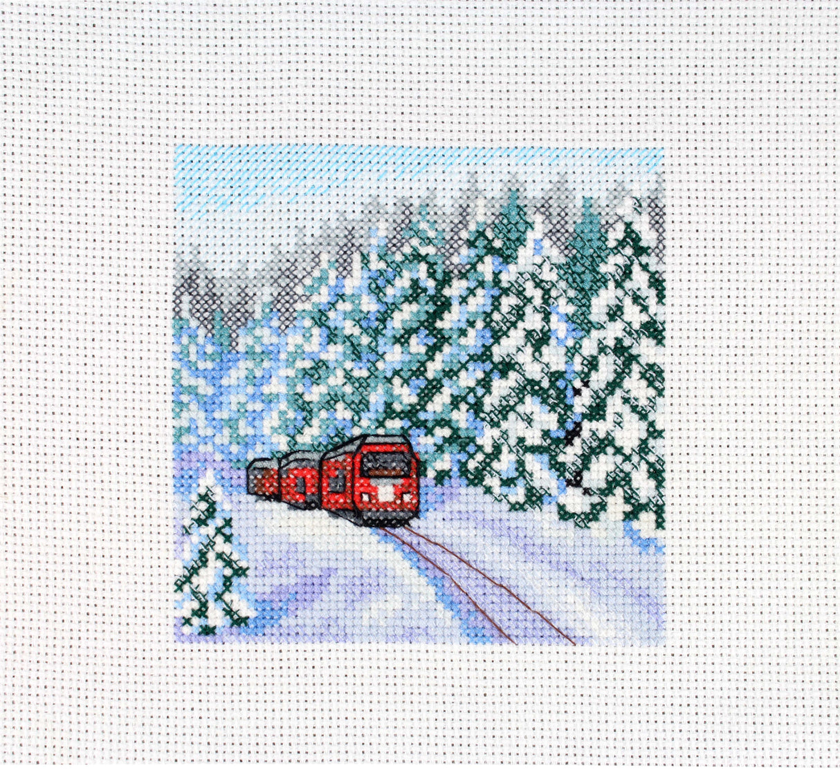 Cross Stitch Kit "Through the Winter Forest" MP Studia SM-988 – Snowy Landscape