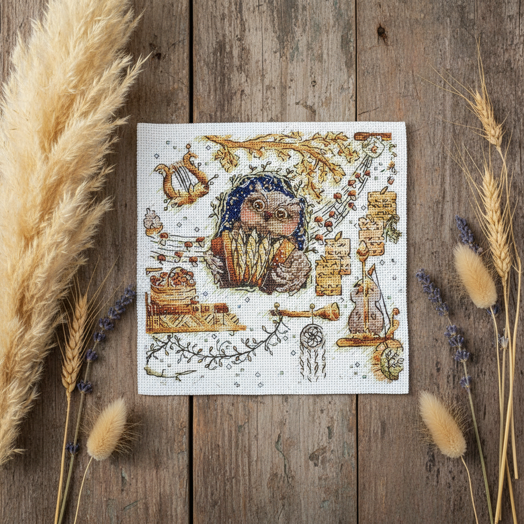 Cross stitch kit "Magical beasts. Owl" SANV-50 Andriana