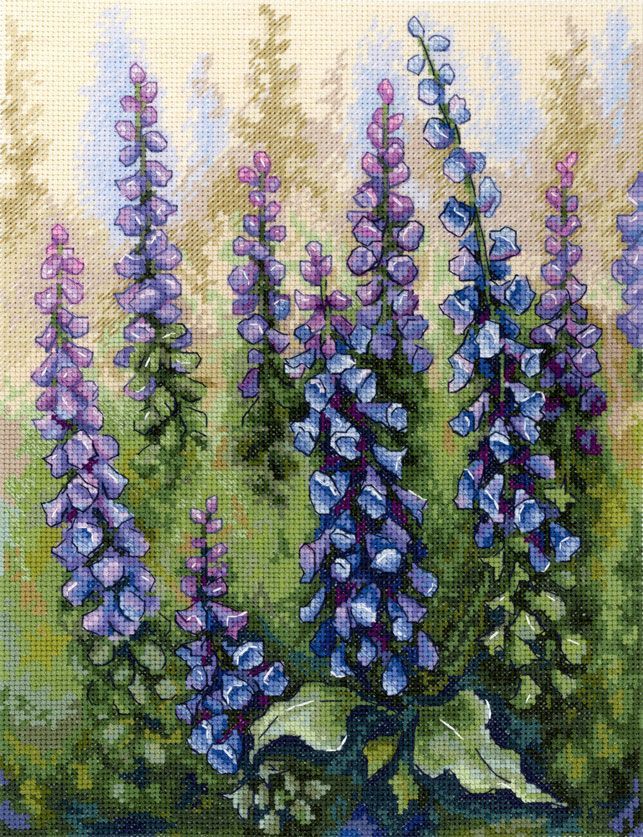 Cross Stitch Kit "Unusual Foxglove" MP Studia SNV-909 – Floral Elegance