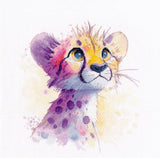 Cross Stitch Kit "The Magic of Watercolor. Cheetah" Oven S1721 – Watercolor cheetah 23x25 cm Aida 16 ct