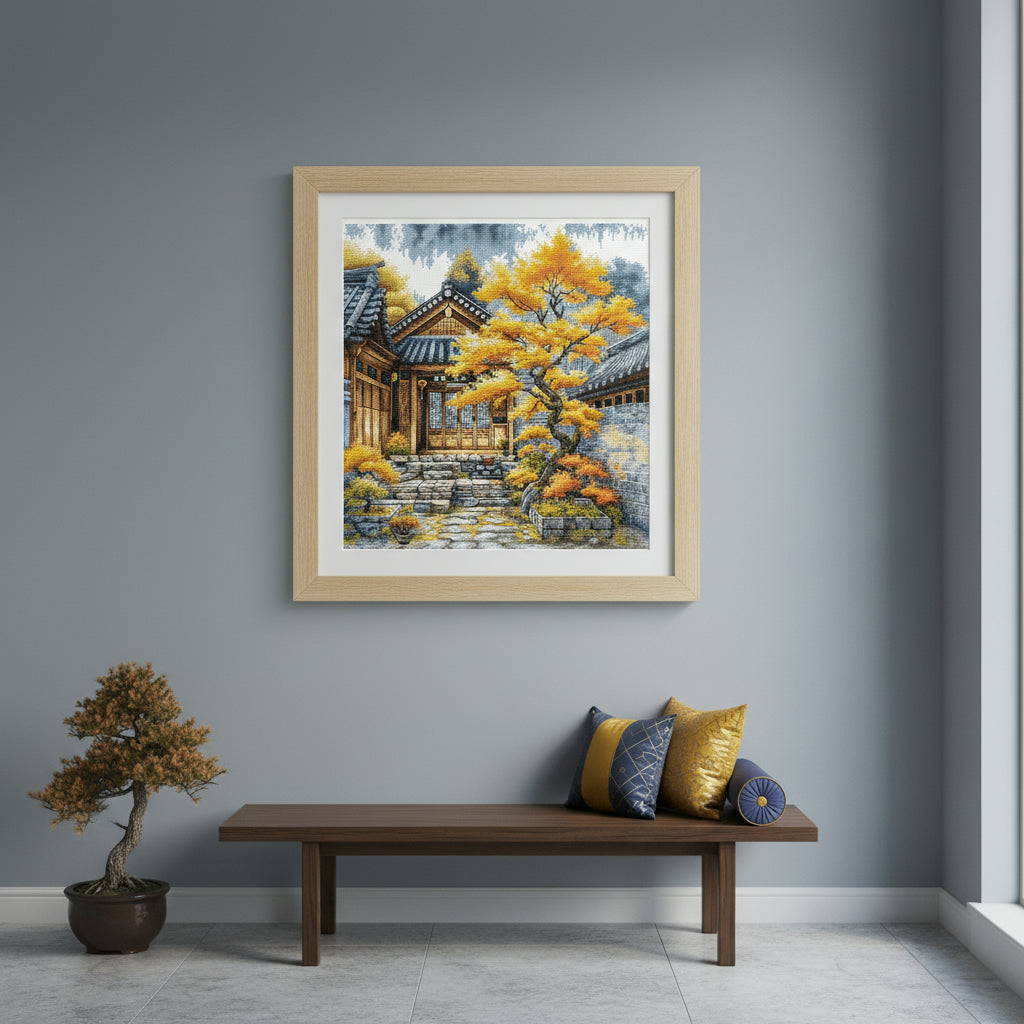 Kit de punto de cruz AVA P118 – “Golden Trees”
