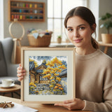 Kit de punto de cruz AVA P118 – “Golden Trees”