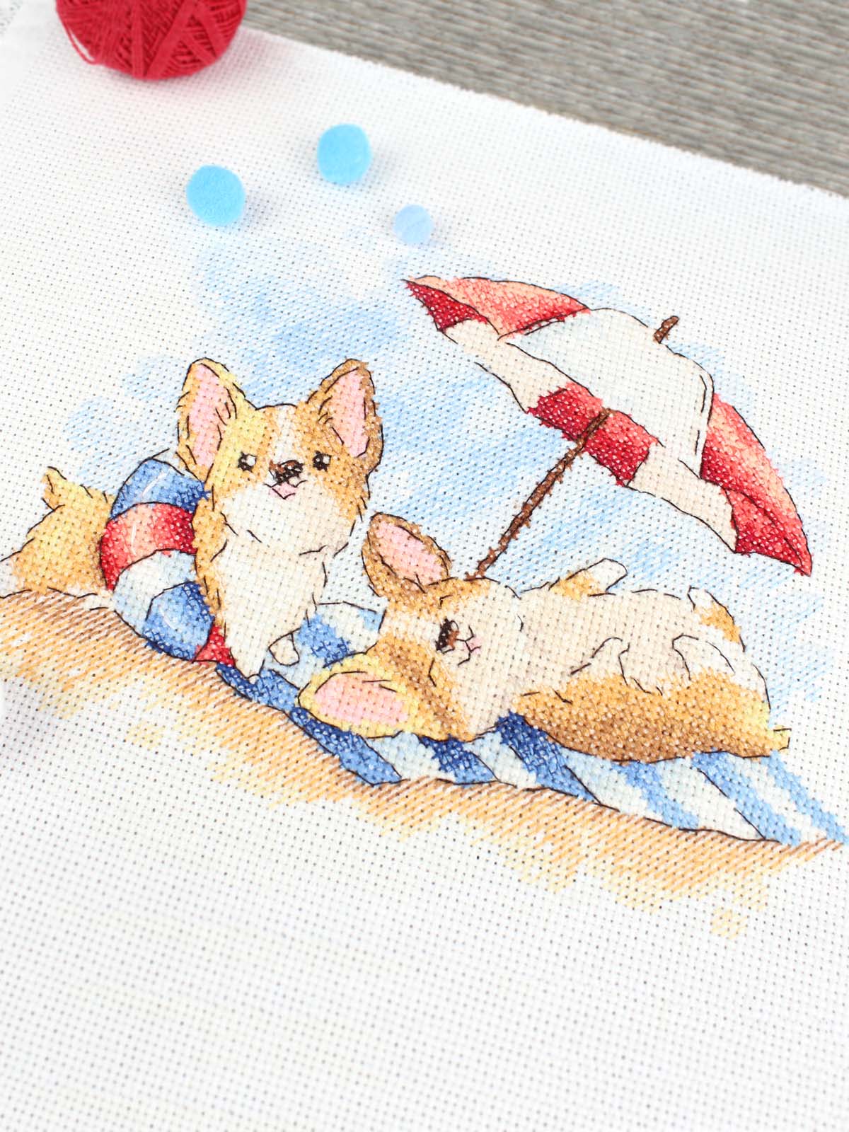 Vista adicional de Kit de punto de cruz MP Studia SM-777 – Beach Holiday 14x20 cm