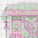 Kit de point de croix compté doré Petite : La petite boutique de cadeaux (D70-09623)