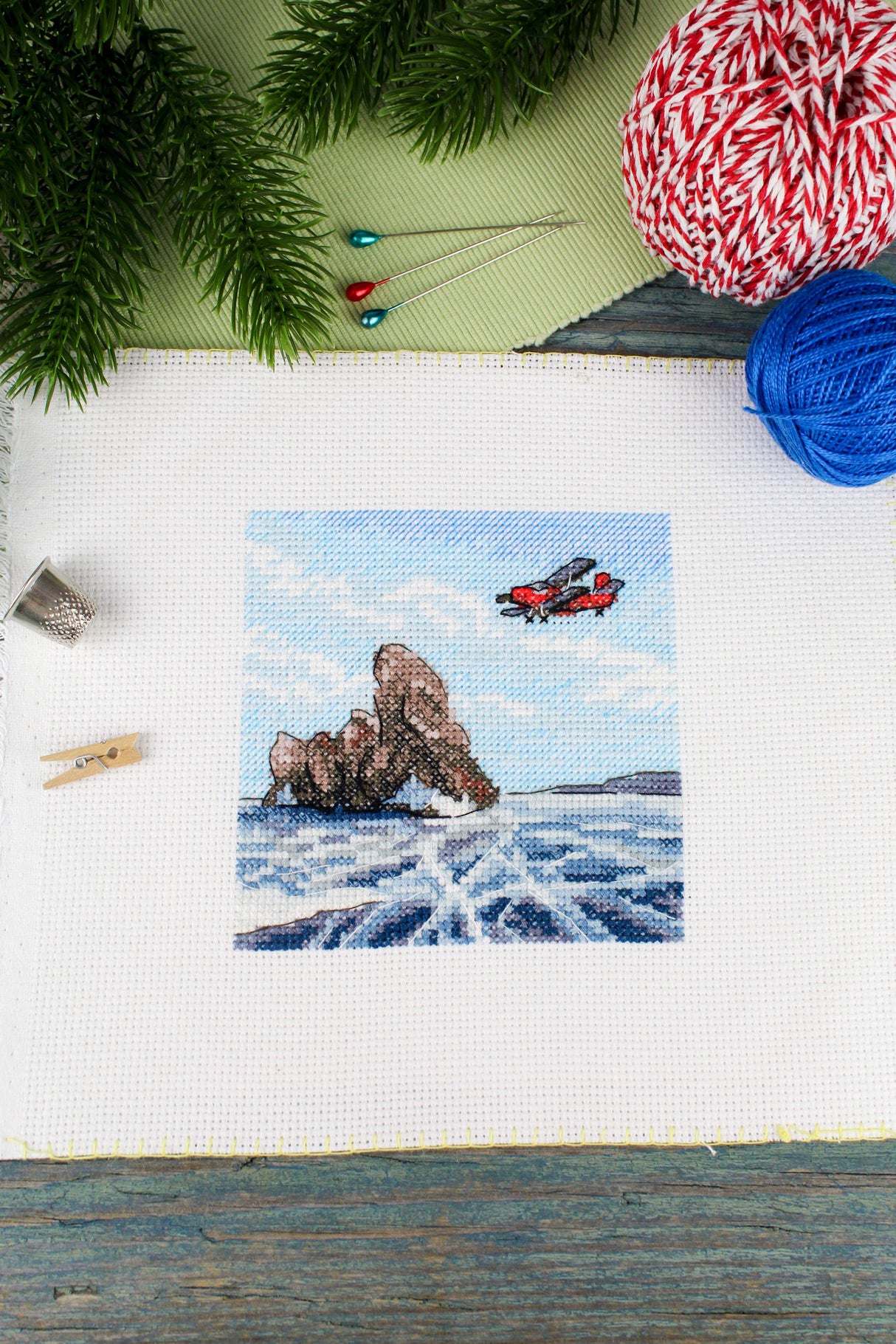 Cross Stitch Kit "On the Frozen Lake" MP Studia SM-989 – Arctic Adventure