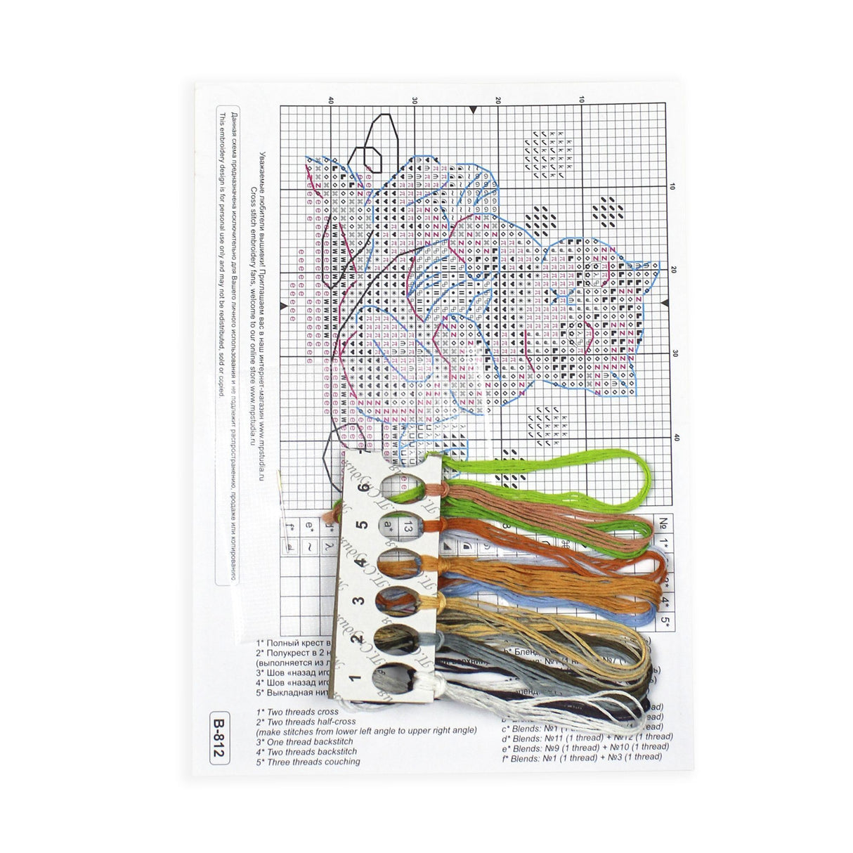 Cross Stitch Kit "Cute Cat" SV-812 by MP Studio