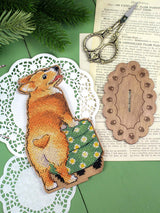 Kit de punto de cruz sobre madera MP Studia SO-163 Corgi and Ottoman – Corgi con Puf 16x12x7 cm