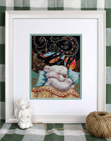 Cross Stitch Kit "Sweet Dreams" MP Studia SNV-893 – Sleeping Bear