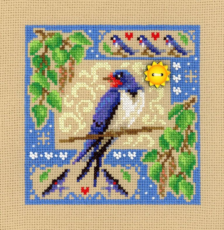 MP Studia SNV-972 Cross Stitch Kit – Mini Sampler “Summer Composition”