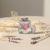 Kit de punto de cruz imán Oven “Gatito” 1712