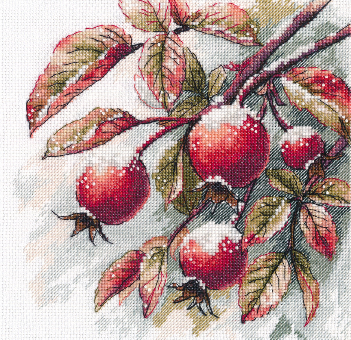 Kit de punto de cruz Oven S1735 Winter Dreams – Sueños de Invierno 17x17 cm