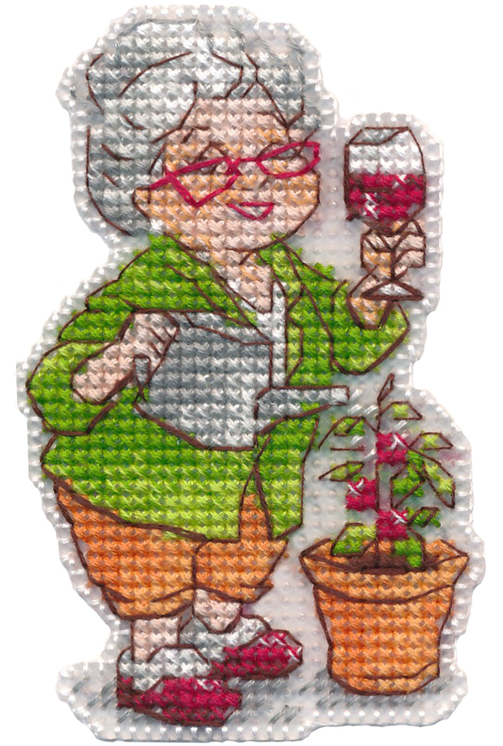 Kit de punto de cruz Oven S1729 Magnet Joy in the Little Things – Imán Alegría en las Pequeñas Cosas 5,5x8,6 cm