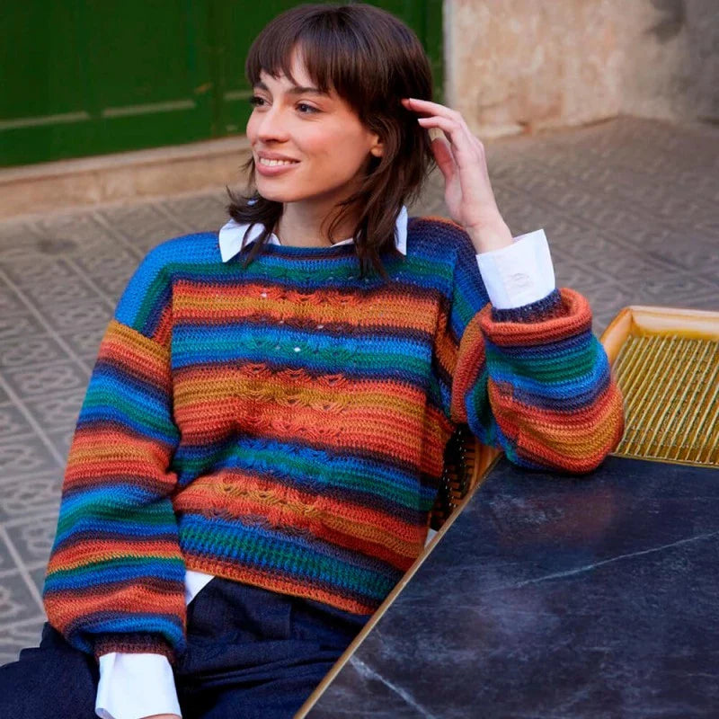 Silky Lace Rainbow - Hilo Fino de Merino y Seda con Degradado Multicolor