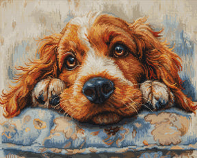 Kit de punto de cruz Luca-S Cocker Spaniel BU5058 con retrato realista de perro