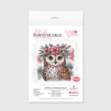 Le Hibou et son bandeau naturel - Kit de point de croix Stitch and Art P028