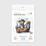 Kit de point de croix "Capitaine Ours en haute mer" - Punto y Arte P050