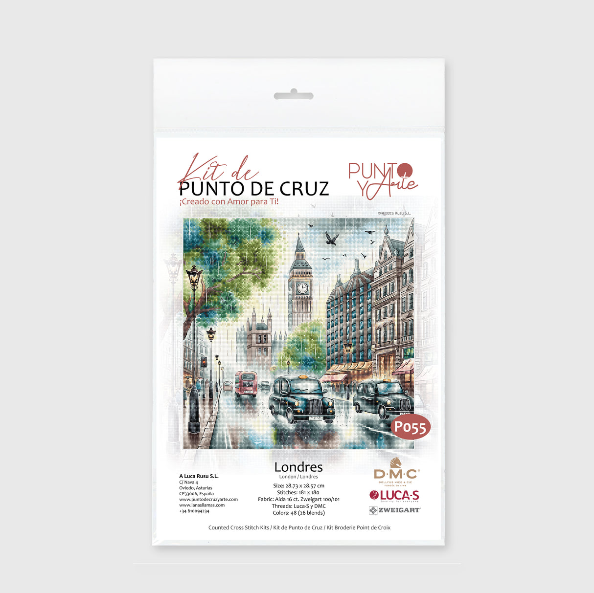 Kit de Punto de Cruz "Londres" de Punto y Arte - P055