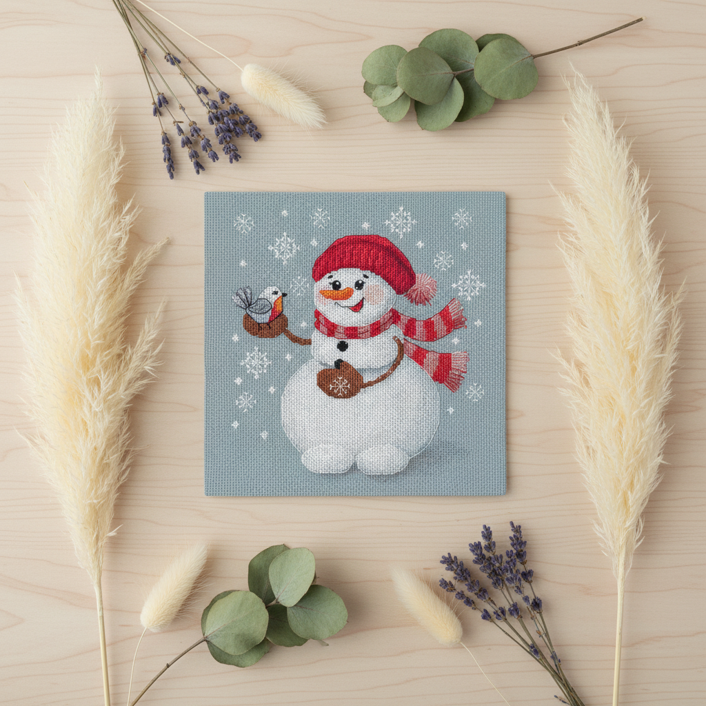 Oven Cross Stitch Kit “Snowman” 1711