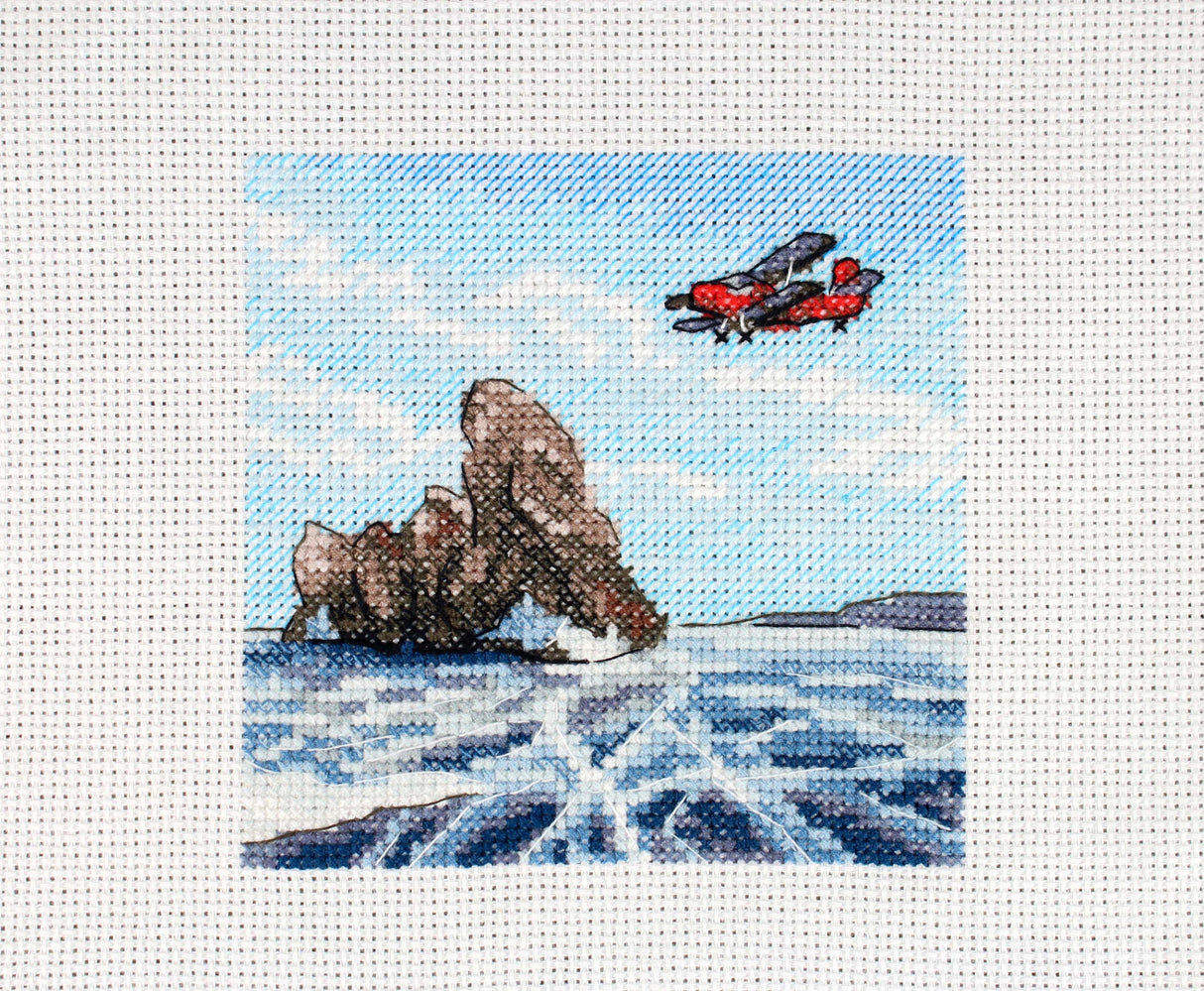 Cross Stitch Kit "On the Frozen Lake" MP Studia SM-989 – Arctic Adventure