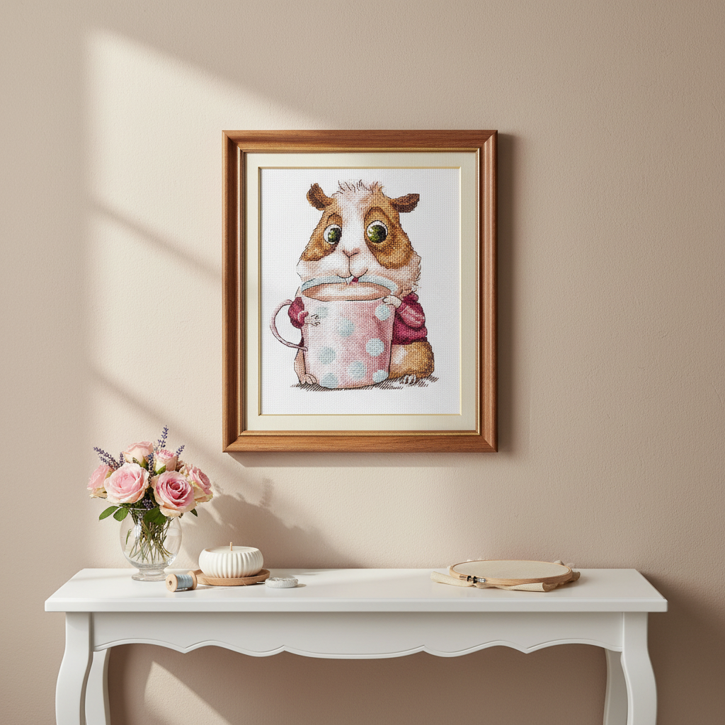 Cross stitch kit "Coffee Lovers. Guinea Pig" SANK-66 Andriana