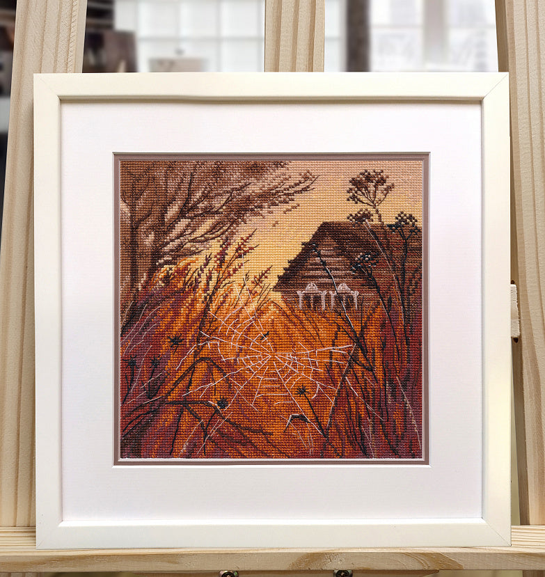 Vista adicional de Kit de punto de cruz Oven S1667 – Landscape with a Cobweb / Kit de Punto de Cruz 18x18 cm