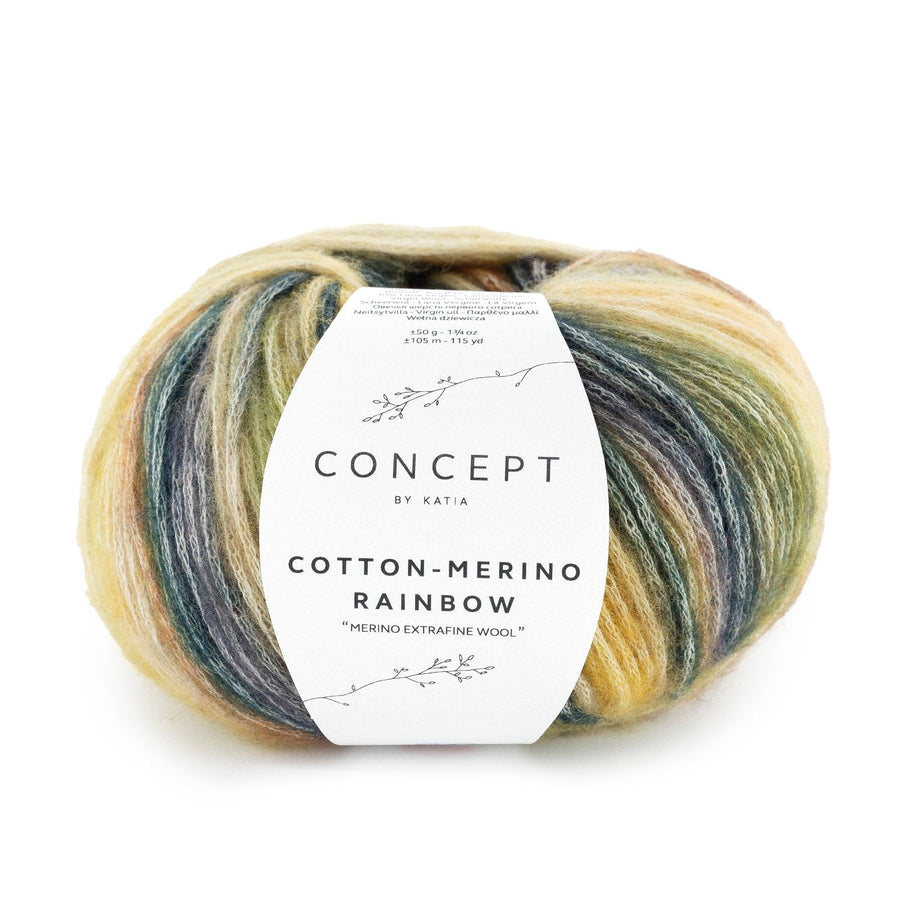Wollknäuel Cotton-Merino Rainbow – 70% Baumwolle 30% Extrafine Merino – 50g
