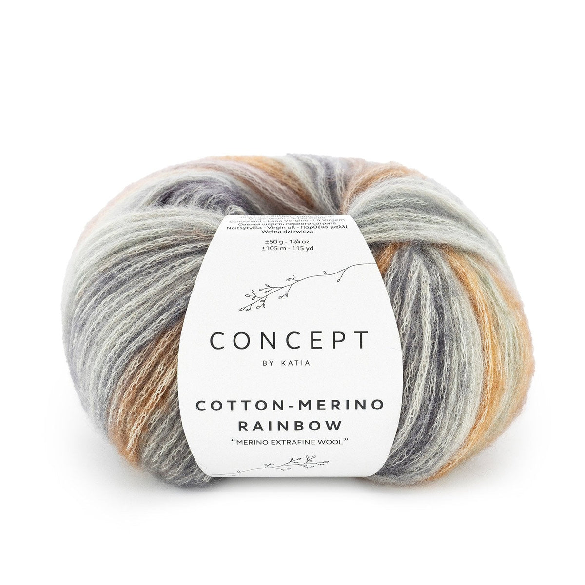 Wollknäuel Cotton-Merino Rainbow – 70% Baumwolle 30% Extrafine Merino – 50g