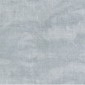 Tela de lino Zweigart Edinburgh 36 ct color gris vintage con textura natural para punto de cruz fino