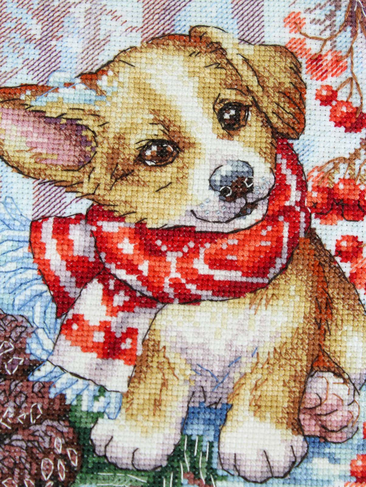 Vista adicional de Kit de punto de cruz MP Studia SNV-886 – A Walk in the Forest 19x18 cm