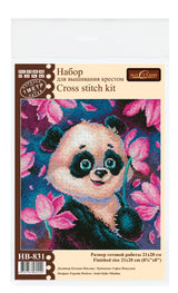 Kit de point de croix "Panda Romantique" SNV-831 MP Studia