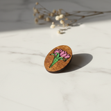 Needleminder KF059/204P “Pink Flowers” ​​Needle Magnet – Kind Fox by Wizardi