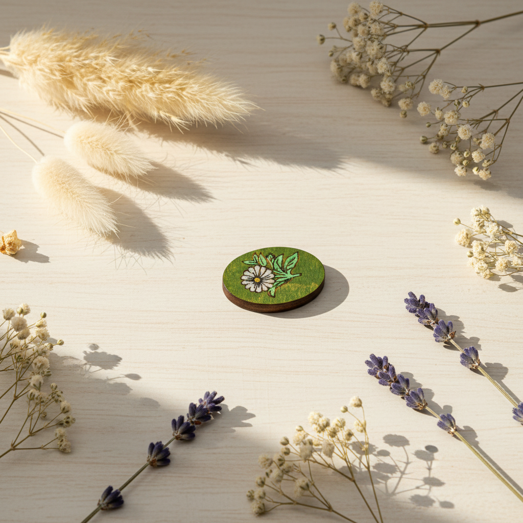 Needleminder KF059/205G “White Daisy” Needle Magnet – Kind Fox by Wizardi