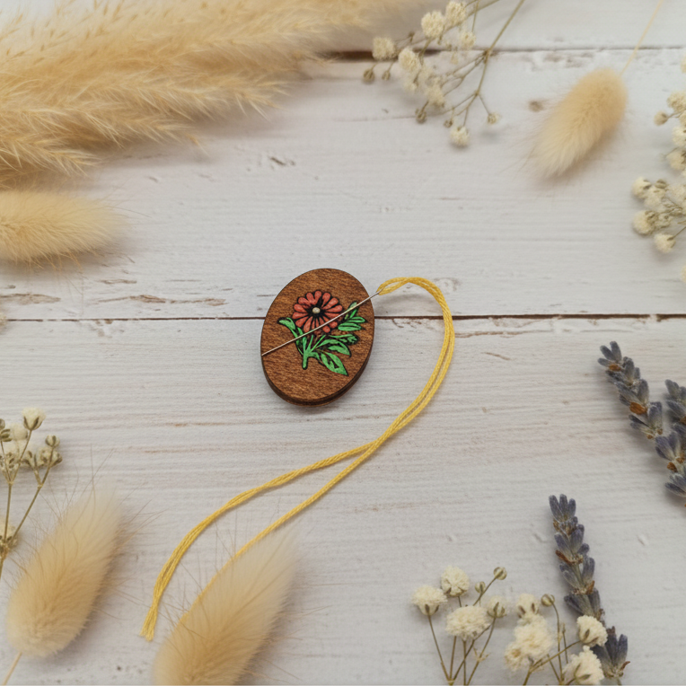 Magnet for Needleminder KF059/205P “Red Flower” – Kind Fox by Wizardi